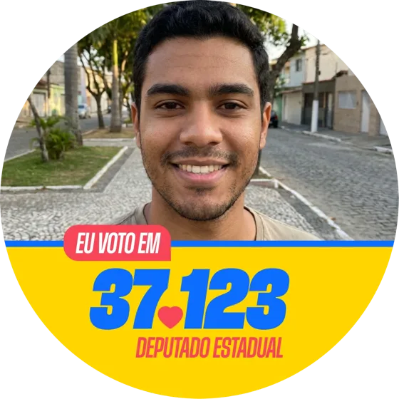Foto de perfil com a moldura da campanha